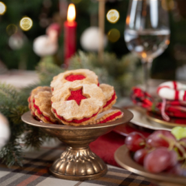Kersthanger Sjaal met Verhaal Linzer koekje hart