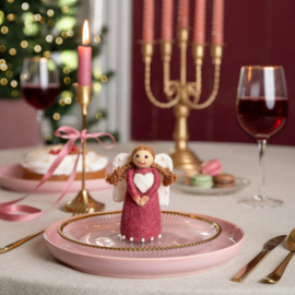Kerstengeltje Sjaal met Verhaal oudroze