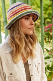 Zomerhoed Pachamama gestreept multicolor