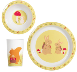 Kinderservies met bosvriendjes van Sass & Belle