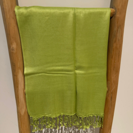 Voorjaarssjaal effen viscose lindegroen