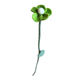 Bloem vilt anemoon L groen