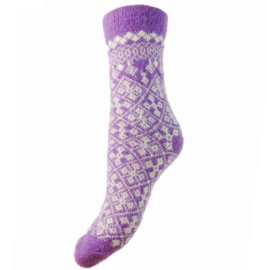 Sokken maat 36-40 Woolmix paars