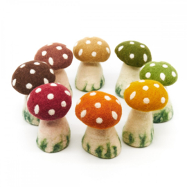 Eiwarmer/decoratie paddenstoel groen