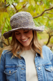 Zomerhoed Pachamama effen jeansblauw