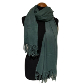 Voorjaarssjaal effen katoen/viscose oker