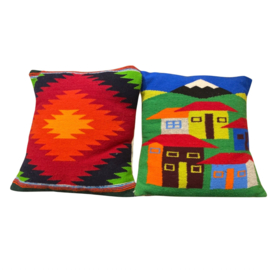 Kussens traditioneel Ecuador set van 2 multicolor
