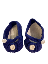 Baby sandaaltjes blauw-wit maat 18