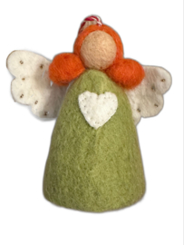 Kersthanger engeltje lime