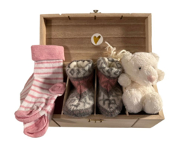 Babybox L sokjes, slofjes en knuffel