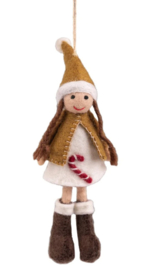 Kersthanger Sjaal met Verhaal gingerbread meisje