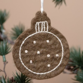Kerstbal 2D Sjaal met Verhaal wit