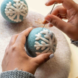 Kerstbal Sjaal met Verhaal sneeuwvlok