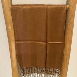 Voorjaarssjaal effen viscose wolwit