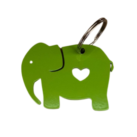 Sleutelhanger olifant groen van TinTown