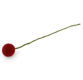 Bloem vilt craspedia M wijnrood