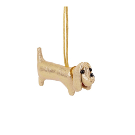 Hanger Sjaal met Verhaal teckel goud