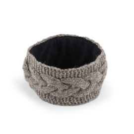 Hoofdband Sjaal met Verhaal kabel effen taupe