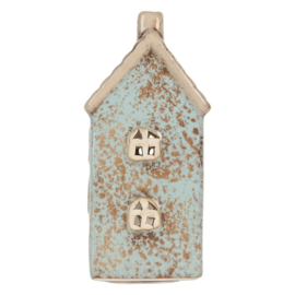 Houder waxinelicht Clayre & Eef ijsblauw