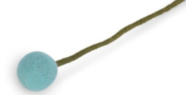 Bloem vilt craspedia M turquoise