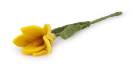Bloem vilt krokus geel