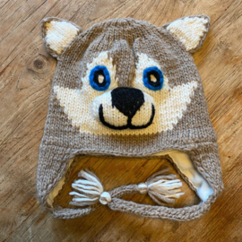 Kindermuts husky donkergrijs
