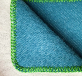 Plaid Jowollina Doubleface aqua-wolwit