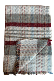 Plaid Tweedmill bordeaux-grijs