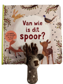 Boekje Van wie is dit spoor? met vingerpopje hert