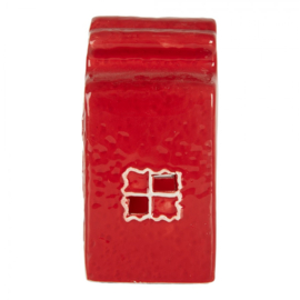 Houder waxinelicht Clayre & Eef  peperkoek rood huis M