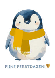 Kerstkaart KvdE Kerstauto met kerstboom op dak