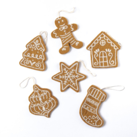 Kersthanger Sjaal met Verhaal gingerberad cookie kerstbal