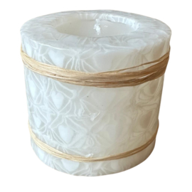 Kaars Swazi Candles wit hartjes