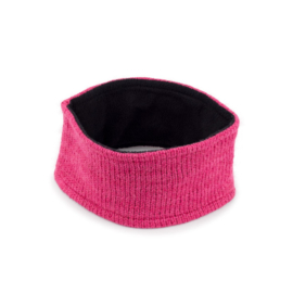 Hoofdband Sjaal met Verhaal gebreid wol turquoise