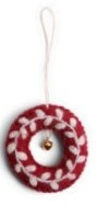 Kersthanger G&S krans rood