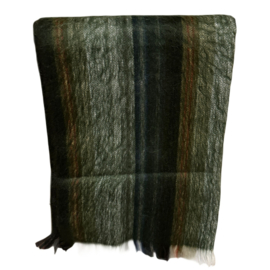 Sjaal L gestreept bruin-roest-beige