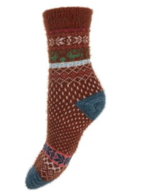 Sokken maat 36-40 Woolmix roestrood
