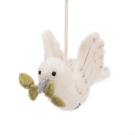 Hanger Sjaal met Verhaal vogel vredesduif met takje