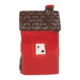 Huisje met LED Clayre & Eef rood
