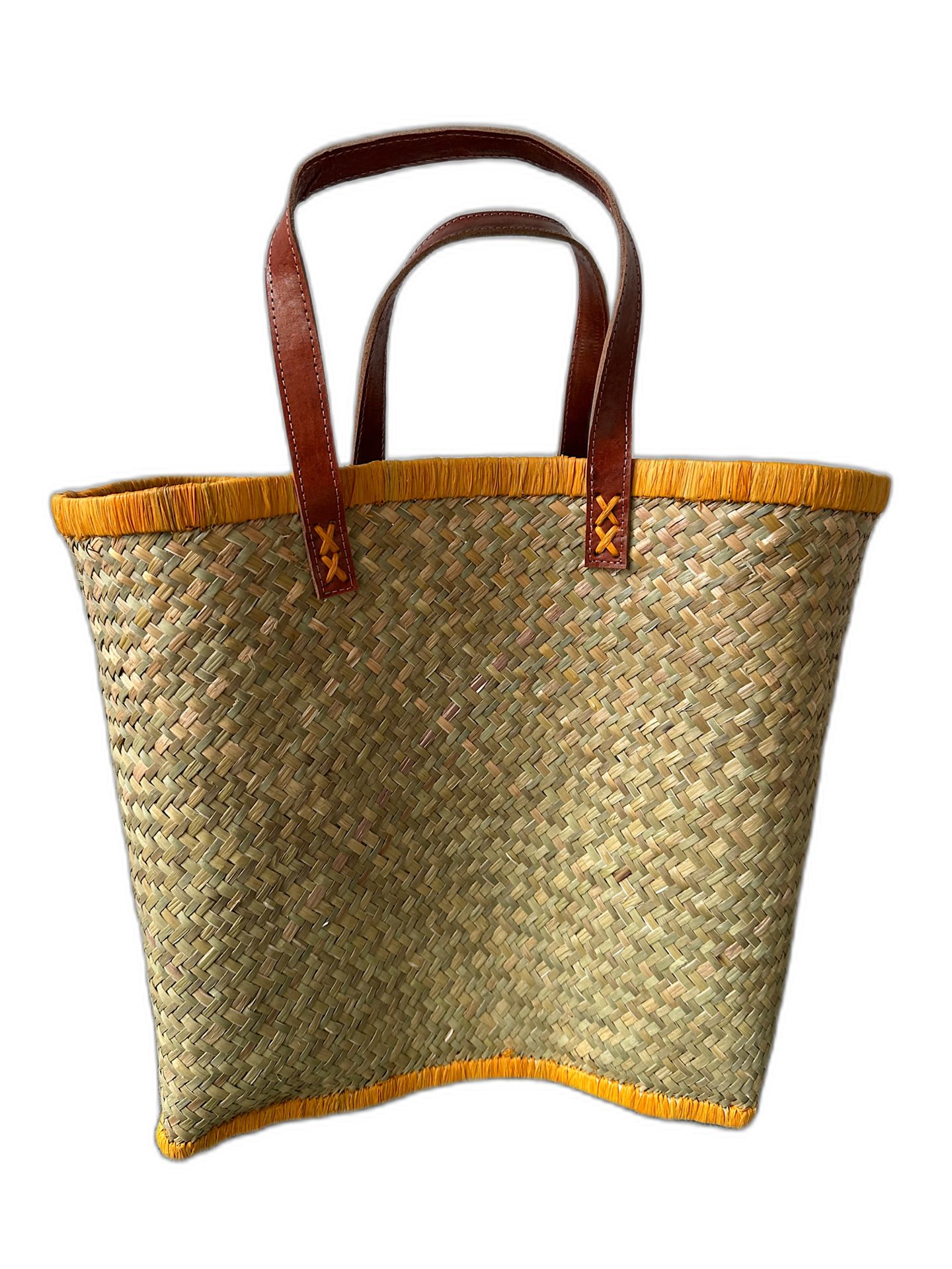 Mand naturel met gekleurde bies cyclaam