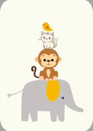 Kaart KvdE Kinderkaart met olifant