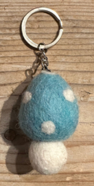 Sleutelhanger paddenstoel aubergine