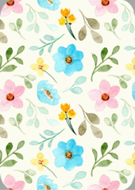 Kaart KvdE Bloemen in pastel