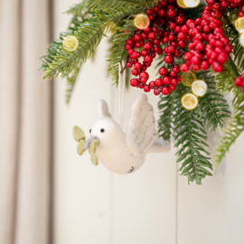 Hanger Sjaal met Verhaal vogel vredesduif met takje
