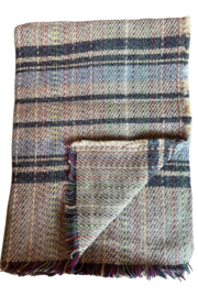 Plaid Tweedmill turquoise-oranje-lichtgrijs