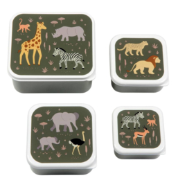 Lunch-/snacksetje 4 delig A Little Lovely Company dino's