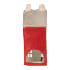 Houder waxinelicht Clayre & Eef rood