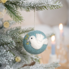 Kerstbal Sjaal met Verhaal vredesduif