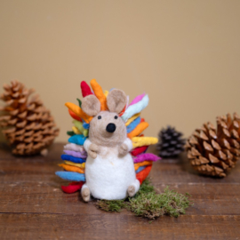 Eiwarmer/decoratie egel multicolor