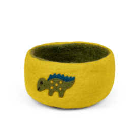 Mandje vilt S auto blauw-bruin